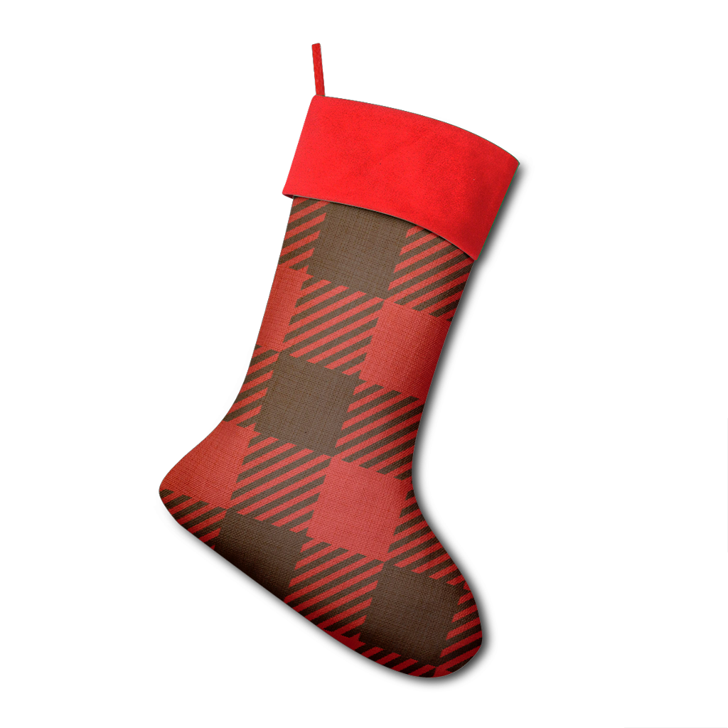 23” Red and Black Buffalo Plaid Stockings