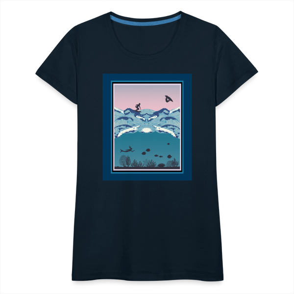 65 MCMLXV Women’s Ipanema Surf Premium T-Shirt - deep navy