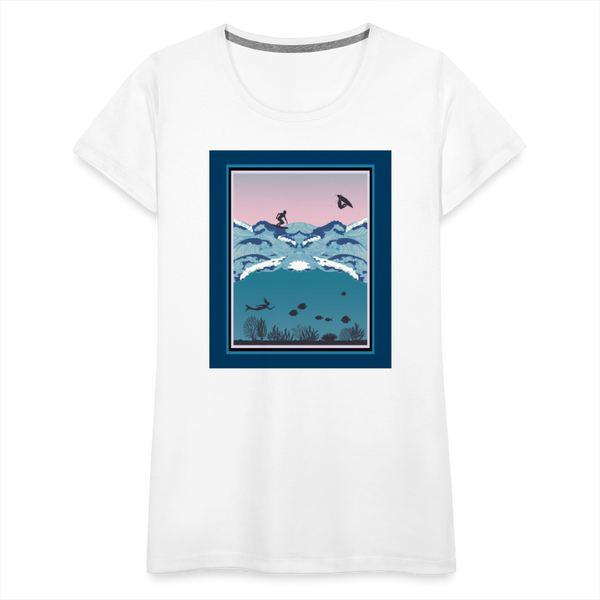 65 MCMLXV Women’s Ipanema Surf Premium T-Shirt - white