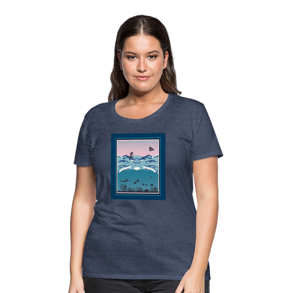 65 MCMLXV Women’s Ipanema Surf Premium T-Shirt - heather blue