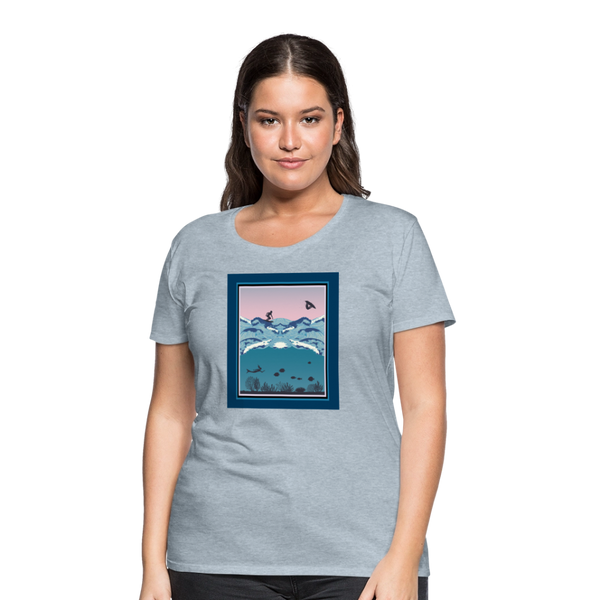 65 MCMLXV Women’s Ipanema Surf Premium T-Shirt - heather ice blue