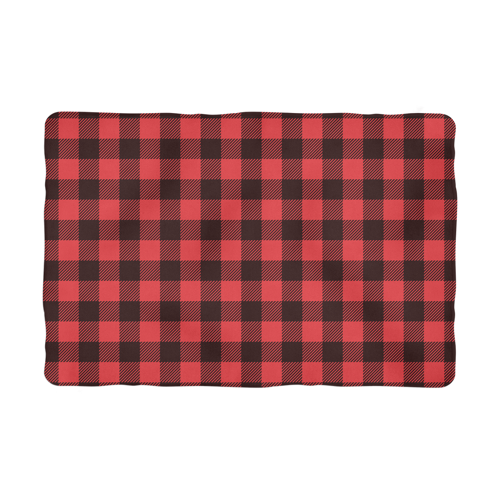 65 MCMLXV Red Buffalo Plaid Print Polar Fleece Pet Blanket