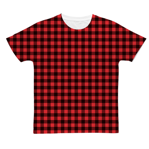 65 MCMLXV Unisex Red Buffalo Plaid Print T-Shirt