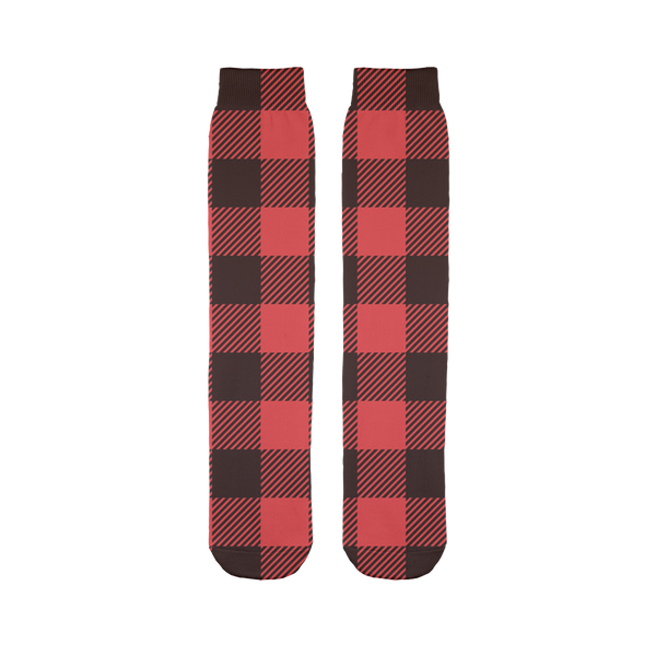 65 MCMLXV Unisex Red Buffalo Plaid Print Tube Socks