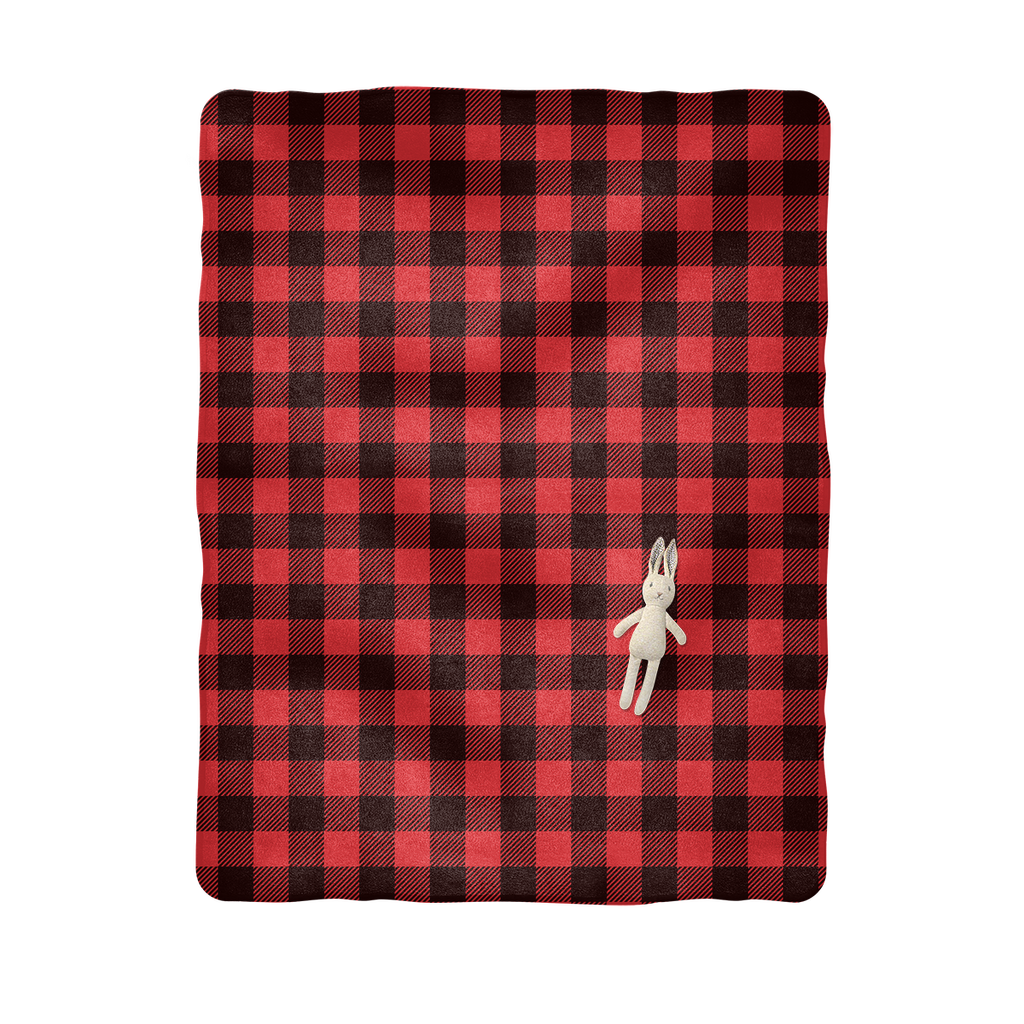 65 MCMLXV Unisex Red Buffalo Plaid Sublimation Baby Blanket