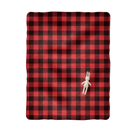 65 MCMLXV Unisex Red Buffalo Plaid Sublimation Baby Blanket