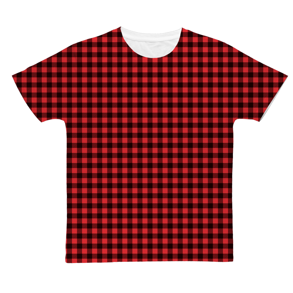 65 MCMLXV Unisex T-Shirt Red Buffalo Print Plaid