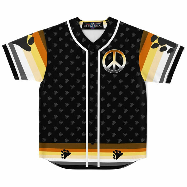 Baseball Jersey - AOP - 65 MCMLXV Men's LGBT Bear Pride Flag Print Baseball Jersey