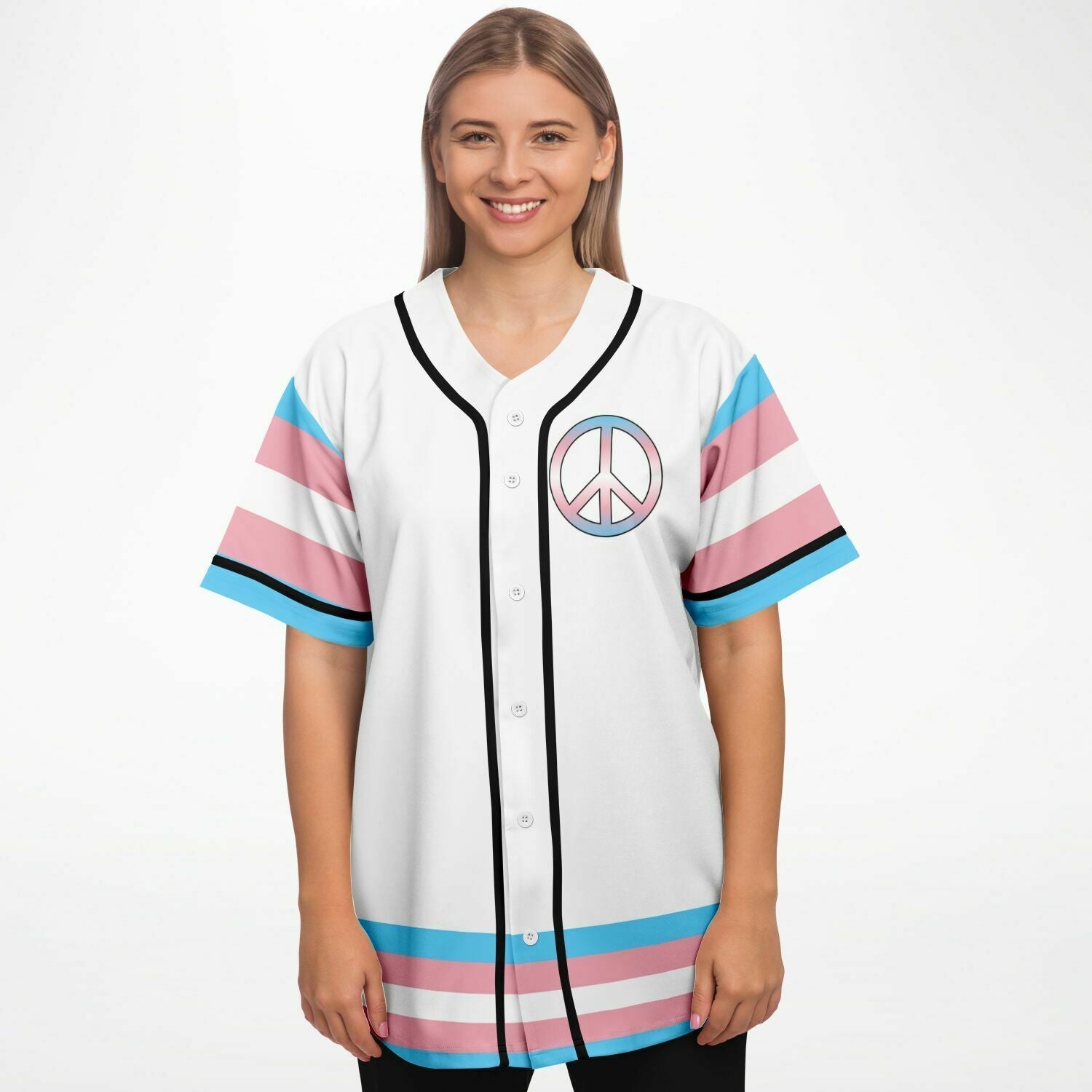 Capital Letter J Monogram Gradient Pink Blue White - Monogram - Baseball T- Shirt
