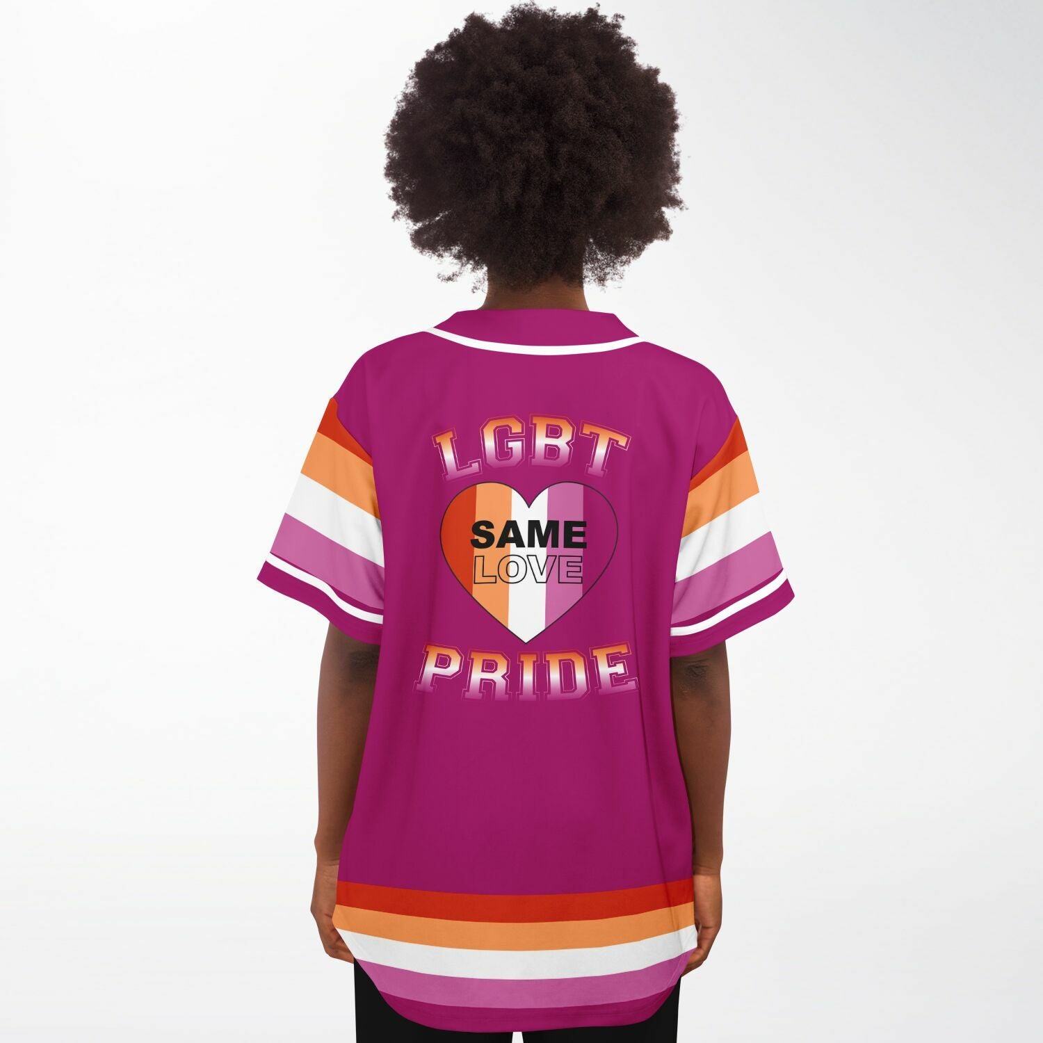  Leprints Personalized LGBT Pride Baseball Jersey, LGBT Flag  Rainbow Baseball Jersey LGBT Pride Month Love is Love Pride (LGBT1) 