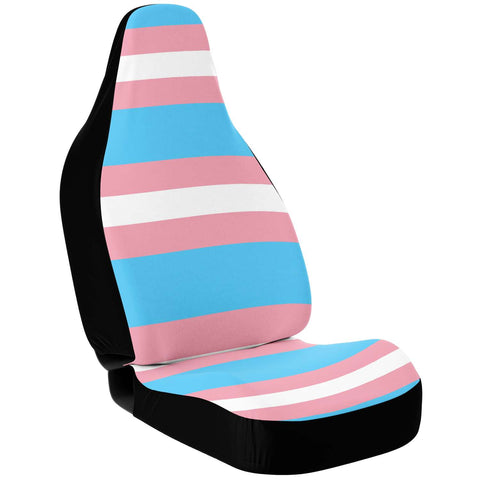 Car Seat Cover - AOP - 65 MCMLXV LGBT Transgender Pride Flag Print Car Seat Cover