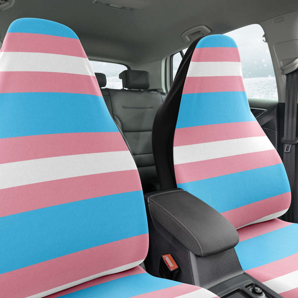 Car Seat Cover - AOP - 65 MCMLXV LGBT Transgender Pride Flag Print Car Seat Cover