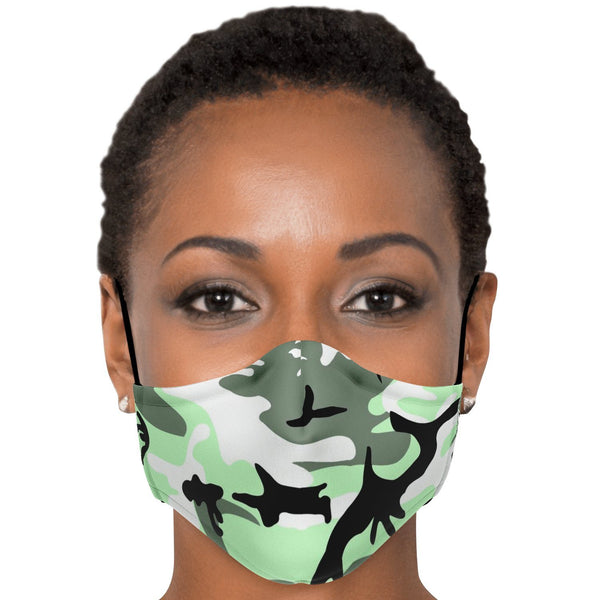 65 MCMLXV Unisex Lime Camouflage Print Face Mask-Fashion Face Mask - AOP-65mcmlxv