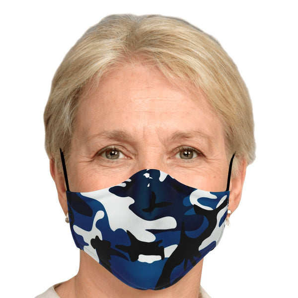 65 MCMLXV Unisex Teal Camouflage Print Face Mask-Fashion Face Mask - AOP-65mcmlxv