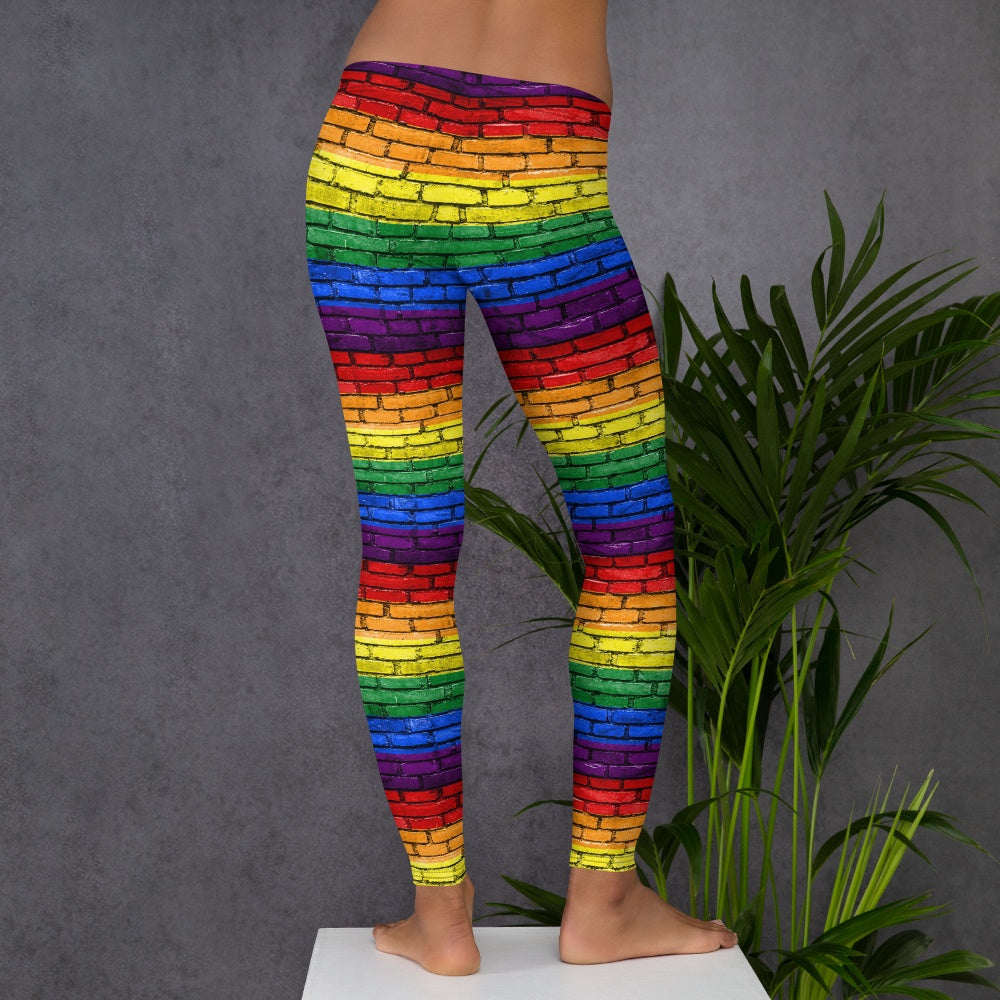 Rainbow Shops Womens Plus Size Contrast Stitch Active Leggings