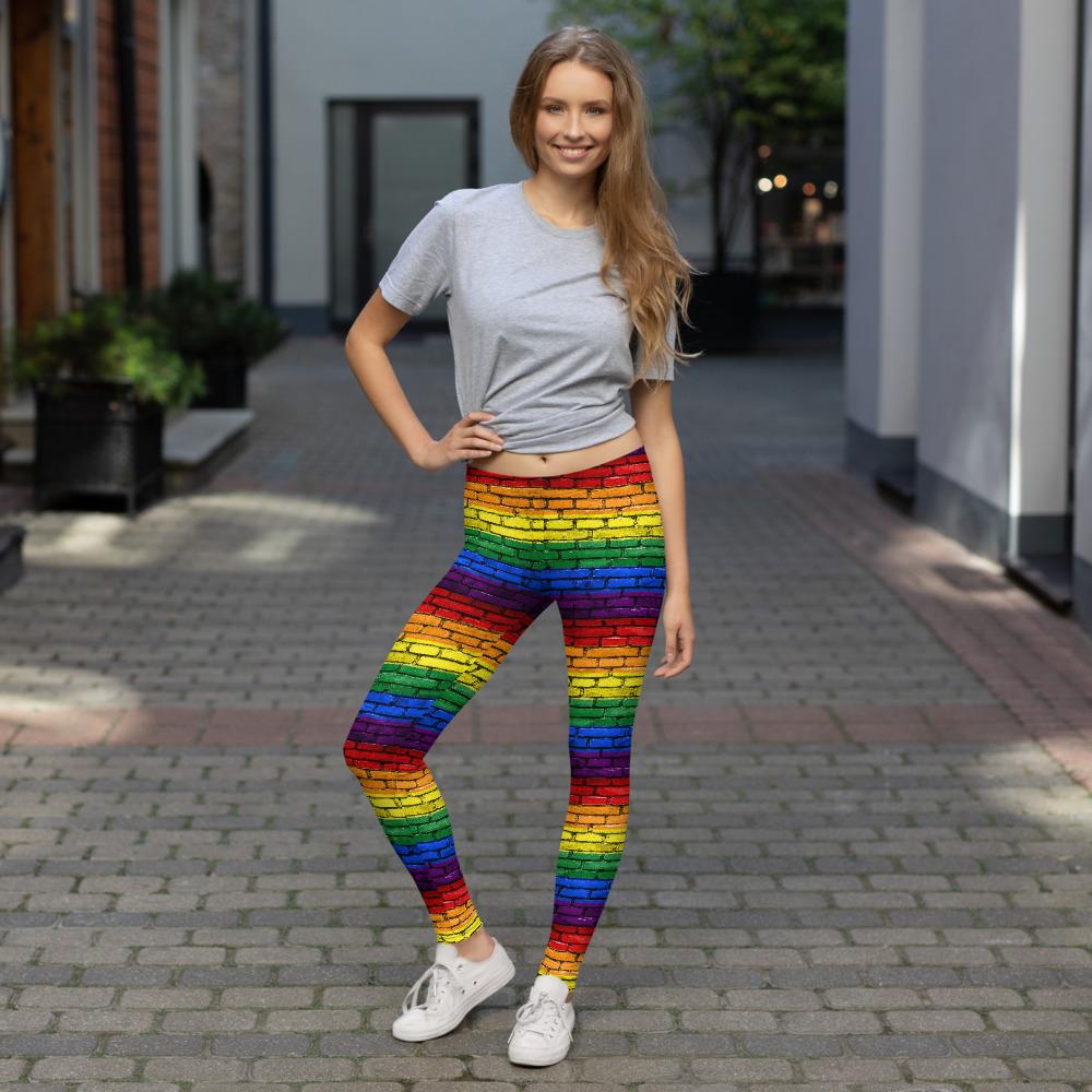 Lesbian Pride Flash Fade To Grey Leggings