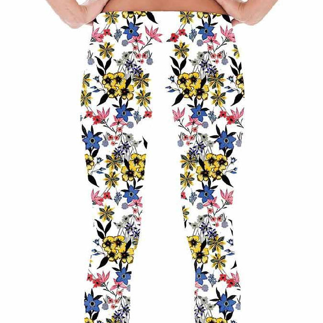 MAWCLOS Women Floral Print Leggings Casual Holiday Trousers