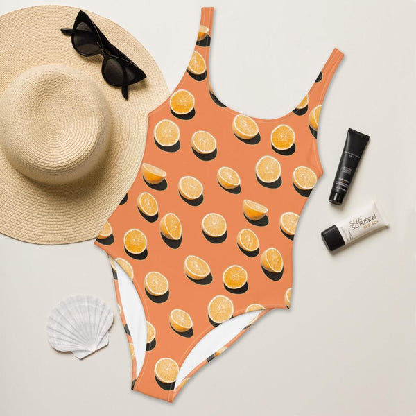 65 MCMLXV Women's Oranges Toss Print 1 Piece Swimsuit-One-Piece Swimsuit - AOP-65mcmlxv