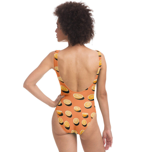 65 MCMLXV Women's Oranges Toss Print 1 Piece Swimsuit-One-Piece Swimsuit - AOP-65mcmlxv