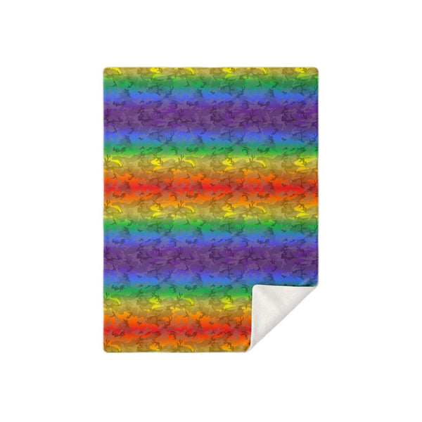 65 MCMLXV Rainbow Camouflage Print Microfleece Blanket-Premium Microfleece Blanket - AOP-65mcmlxv