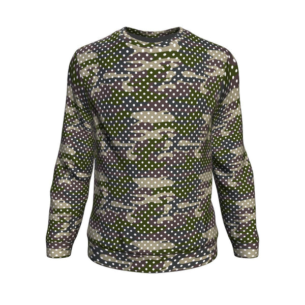 65 MCMLXV Men's Camouflage & Polka Dot Print Fleece Sweatshirt-Sweatshirts-65mcmlxv