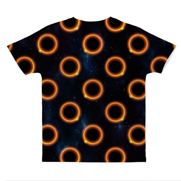 T-shirt - 65 MCMLXV Unisex Black Solar Eclipse Polka Dot Print T-Shirt