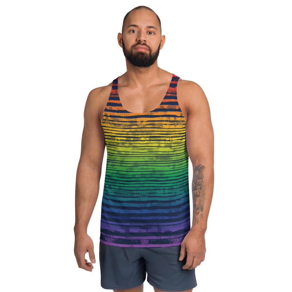 65 MCMLXV Unisex LGBT Gay Pride Rainbow Flag Print Football Jersey