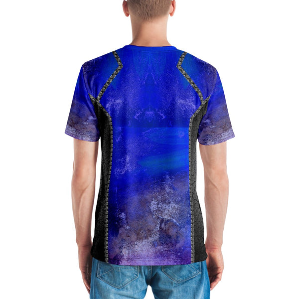 65 MCMLXV Unisex Cosplay Garth Cobalt Distressed Print T-Shirt