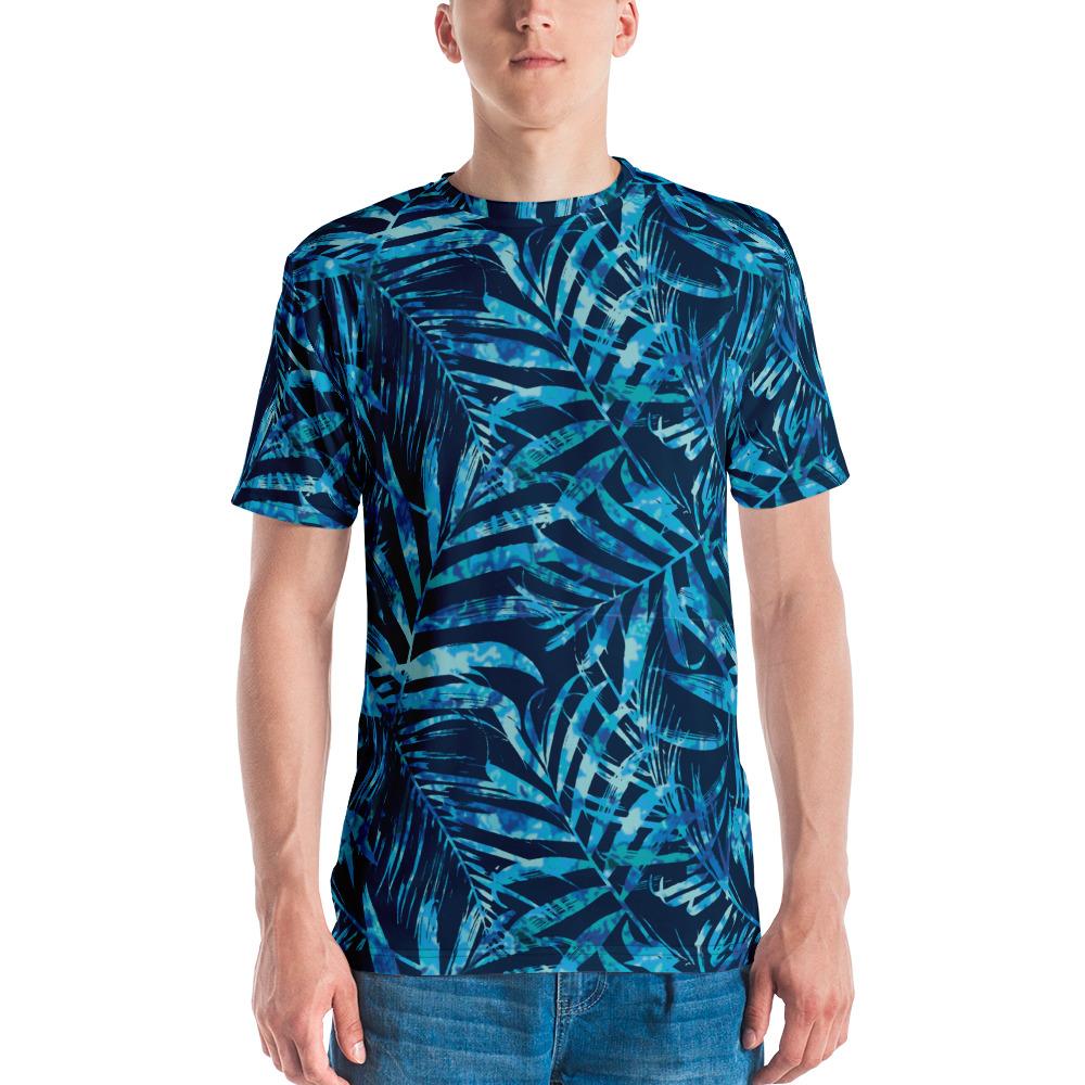 men's leaf print t shirt