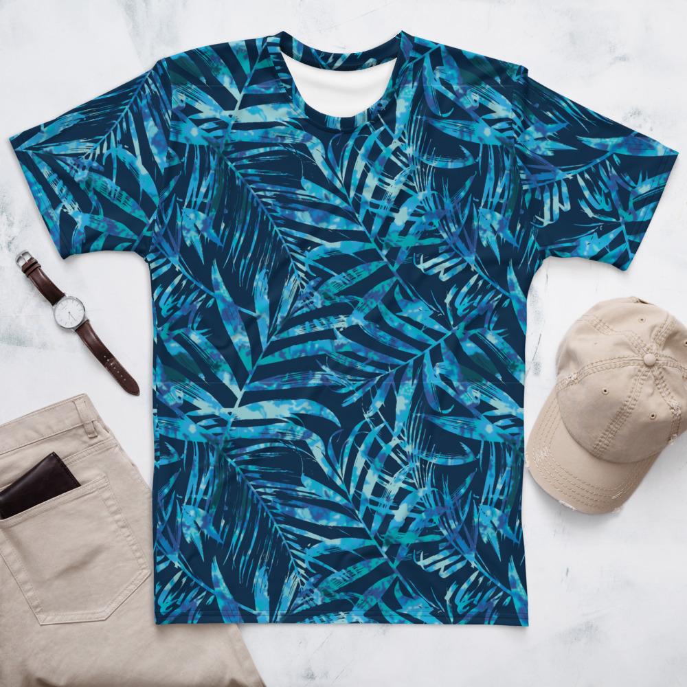 men's leaf print t shirt