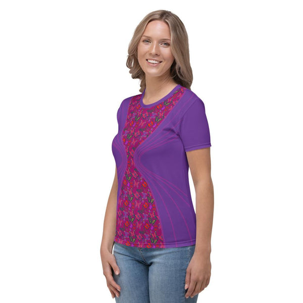 65 MCMLXV Women's Butterfly Jungle Hourglass Print T-Shirt-Tee Shirt-65mcmlxv