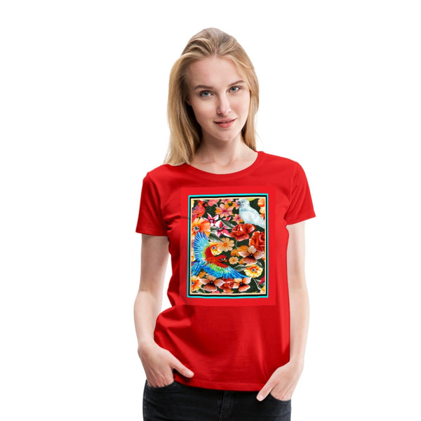 65 MCMLXV Women’s Birds of Paradise Premium Graphic T-Shirt-Women’s Premium T-Shirt-65mcmlxv